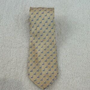 Classic Men's Yellow Patterned Tie